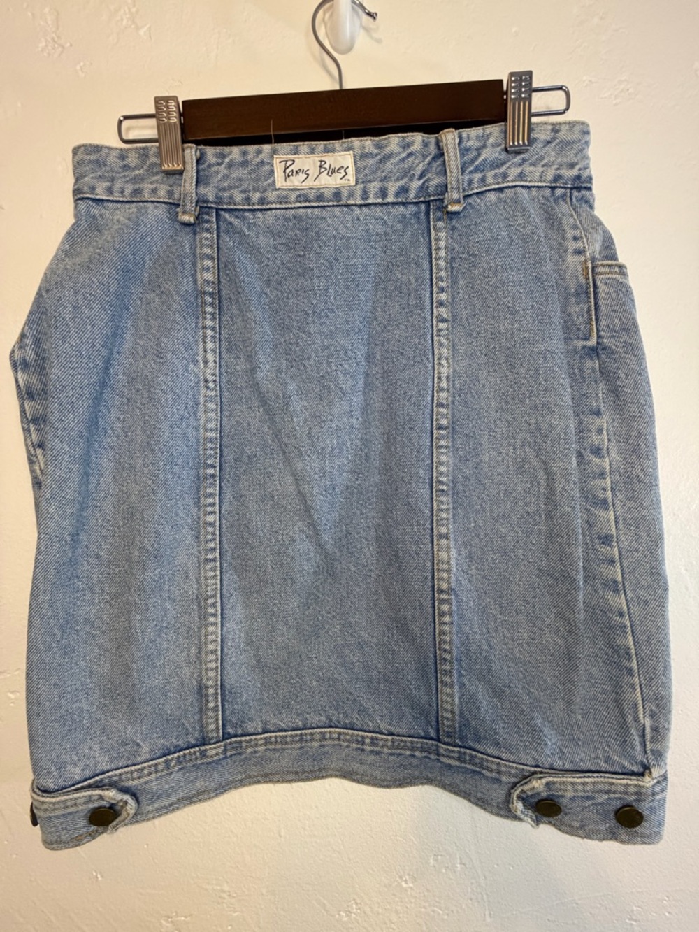 Vintage 90’s Paris Blues Light Blue Panel Denim Skirt